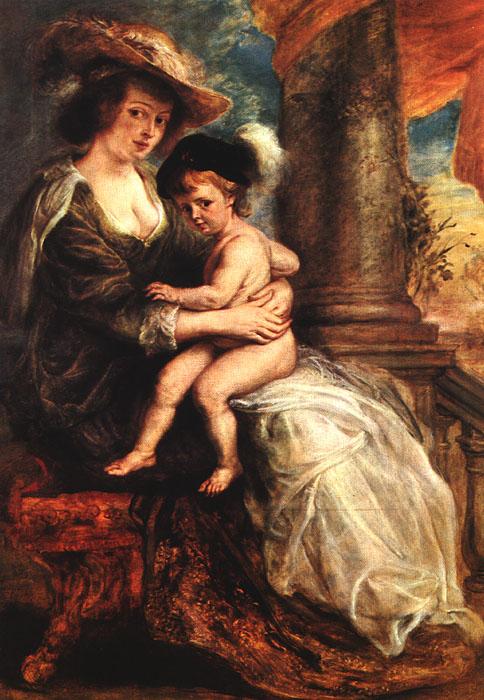 RUBENS, Pieter Pauwel Helena Fourment with her Son Francis Germany oil painting art